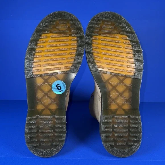 Dr. Martens 1460 Pascal Savannah Tan Leather Boots Size‎ 6 Punk Biker Grunge - Picture 7 of 8